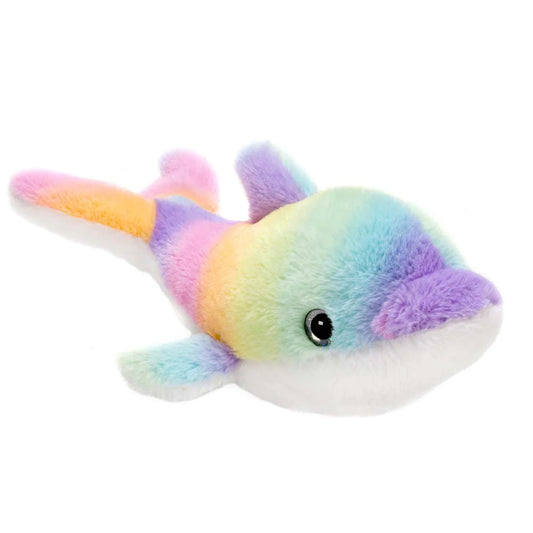 Rainbow Sherbet Dolphin Stuffed Animal - 15 Inch Plush Toy for Cuddling, Kids Gifts, and Home Decor