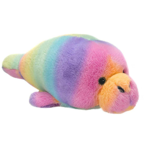 Rainbow Sherbet Manatee Stuffed Animal – 16 Inch Plush Manatee Toy for Gifting and Playtime