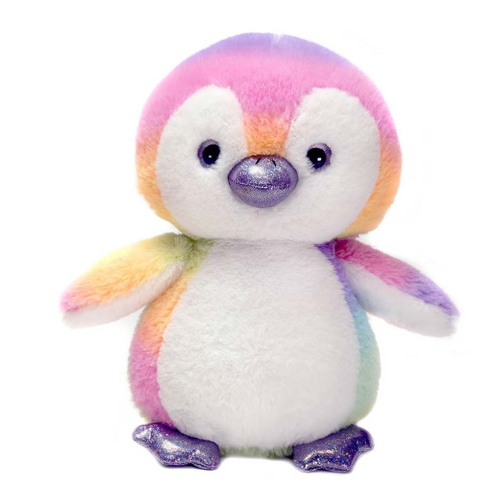 Penguin Plush Toy 10.5 Inch - Soft Rainbow Sherbet Stuffed Animal for Kids