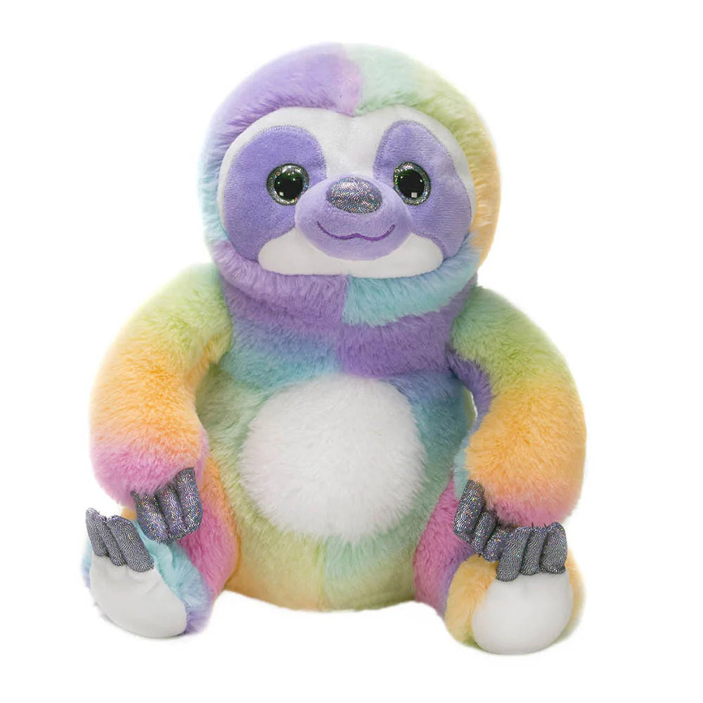 Cuddly Rainbow Sherbet Sloth Stuffed Animal - 11 Inches