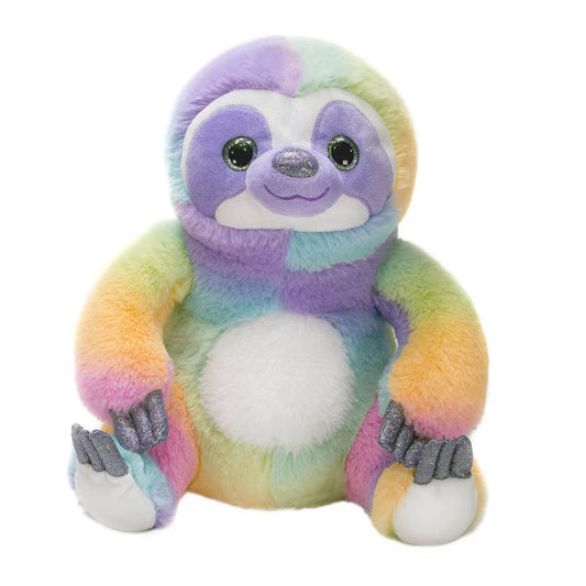 Cuddly Rainbow Sherbet Sloth Stuffed Animal - 11 Inches