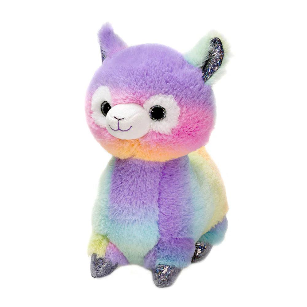 Rainbow Sherbet Llama Stuffed Animal - 10.5 Inch Plush Toy for Kids