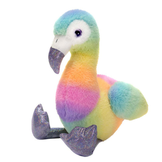 Plush 17.5-Inch Rainbow Sherbet Flamingo Stuffed Animal
