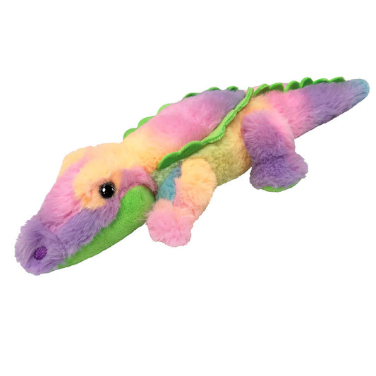 Rainbow Sherbet Alligator Plush Toy - 13-Inch Stuffed Animal for Kids, Gifts, and Collectors