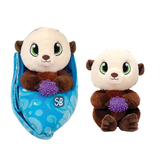 9.5-Inch Sea Otter Plush Toy with Swaddle Sling - Cuddle Buddy for Kids