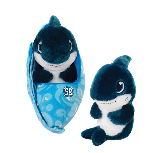 Shark Plush Swaddle Baby Toy - 9 Inches