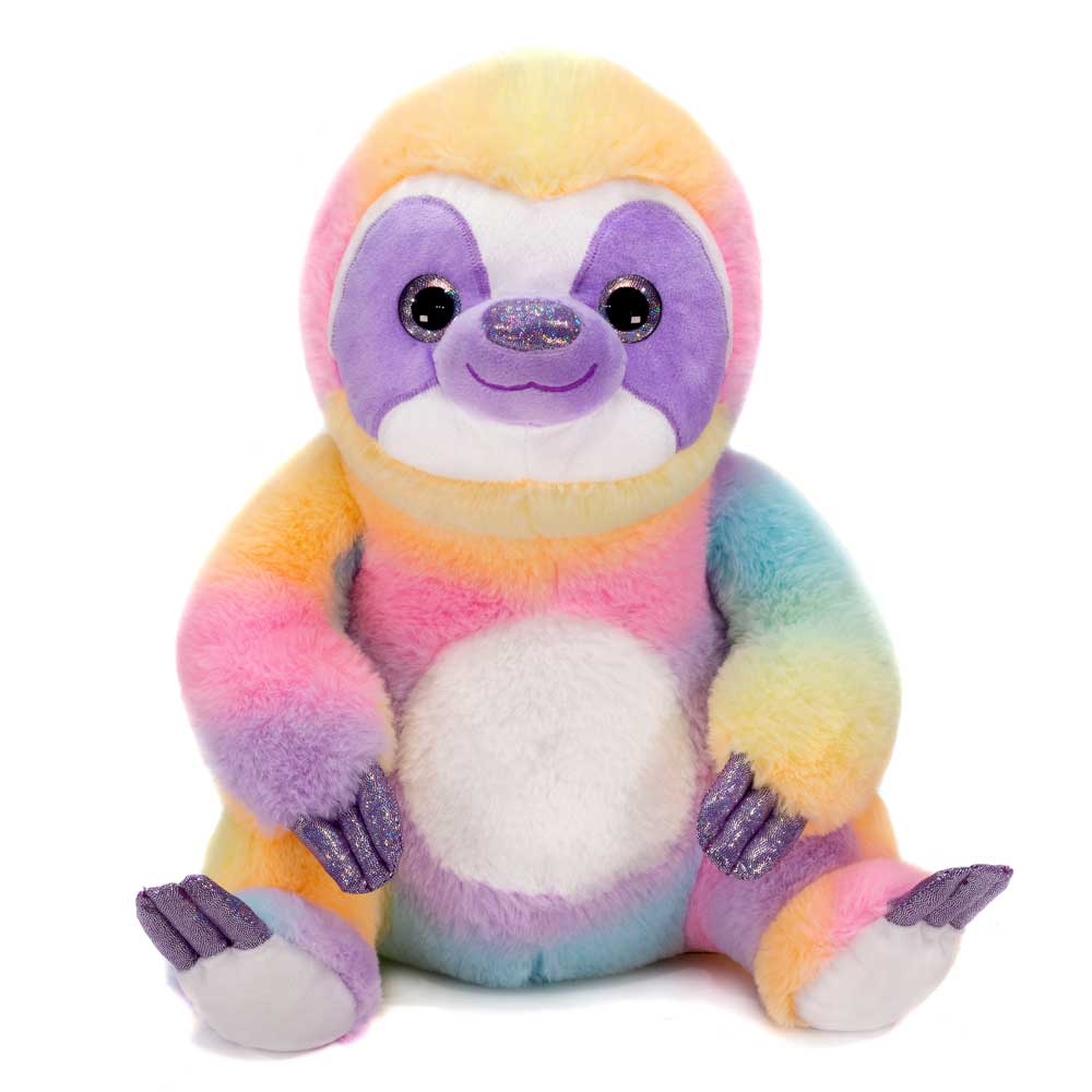 13.5 Rainbow Sloth Plush - Colorful and Cute Stuffed Animal Toy