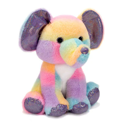 Rainbow Sherbet 14 Inch Plush Elephant - Colorful Soft Toy for Kids