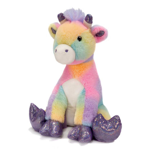 Rainbow Sherbet Giraffe Plush Toy - 14.5-Inch Colorful Stuffed Animal for Kids