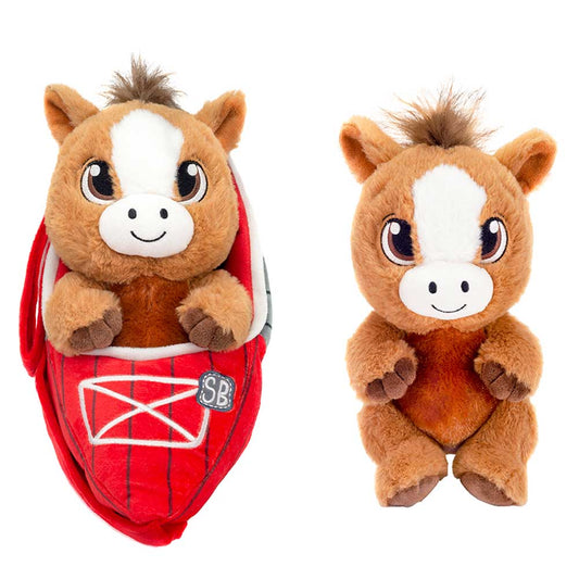 Swaddling Cuddle Horse - 9.5 Inch Plush Toy with Sling Attachment