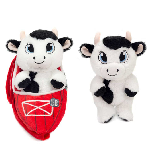 Swaddle Your Baby with 9.5 Inch Cuddle Cow in Sling - Plush Toy