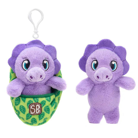 “Pocket Swaddles 4.5 Inch Triceratops Plush – Mini Dinosaur Toy”
