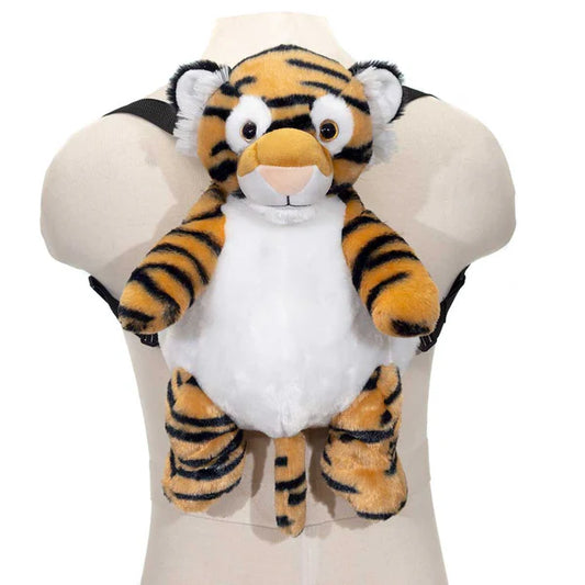 “16 Inch Tiger Plush Backpack – Cute Stuffed Animal School Bag”