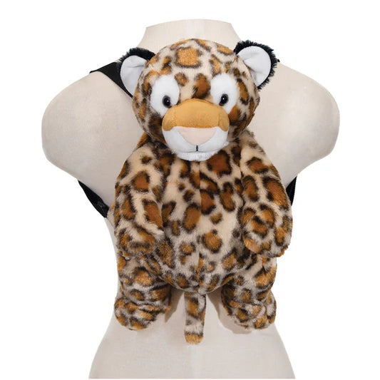 “16 Inch Leopard Plush Backpack – Cute Stuffed Animal School Bag”