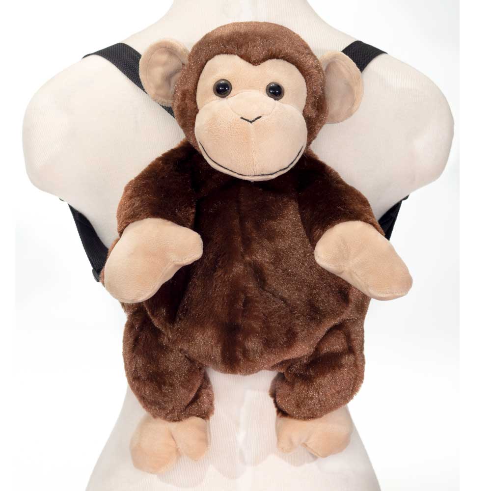 16 Inch Monkey Plush Backpack – Cute Animal Bag for Kids & Teens