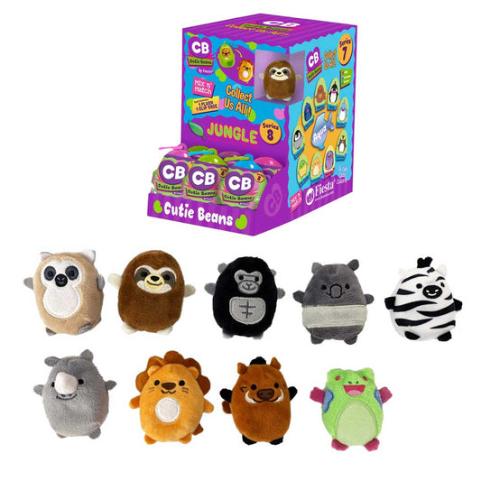 3-Inch Jungle Cutie Beans - Set of 9 Adorable Assorted Plush Toys