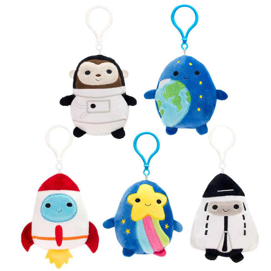 4-Inch Galactic Keychain Plush Clips - Cute and Collectible Mini Stuffed Toy Key Clips for Bags & Backpacks