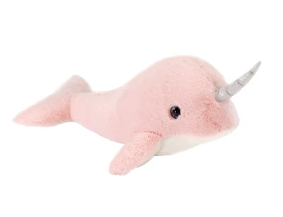 15-Inch Cotton Candy Narwhal Plush Toy - Soft Stuffed Narwhal for Kids, Adorable Pink Narwhal Plushie Gift