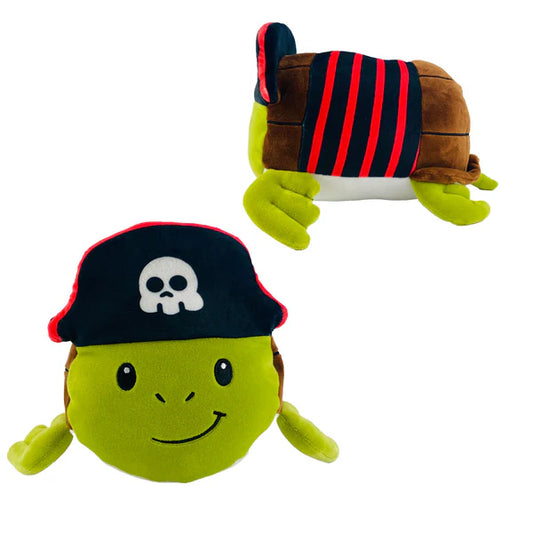 8 Inch Lil’ Huggy Pirate Turtle Plush – Cute Stuffed Animal Toy