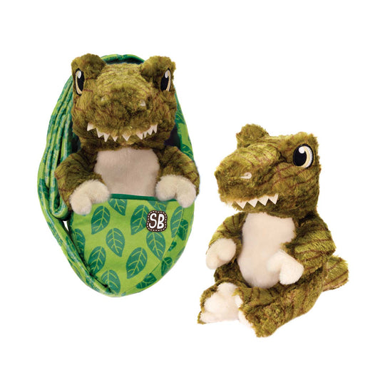 9.5-Inch Cuddle T-Rex Plush Toy with Swaddle Sling