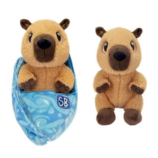 9.5 Inch Capybara Swaddle Baby Plush Toy – Cute Stuffed Animal Gift