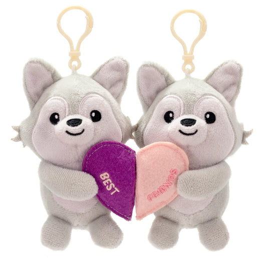 Besties 5.5-Inch Wolf Plush - Cute and Soft Stuffed Animal Toy for Kids, Perfect Gift for Children