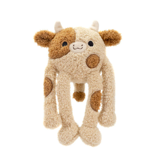 Noodlez 8.5 Inch Plush Bean Bag Cow - Brown Stuffed Animal Toy for Kids & Collectors