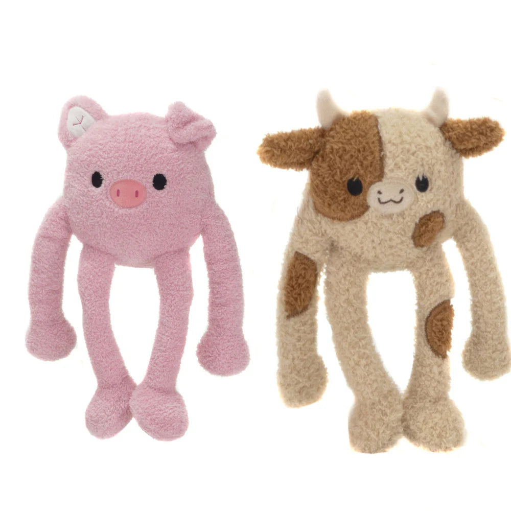 Noodlez Cow & Pig Bean Bag Toys - 8.5 Inch Assortment