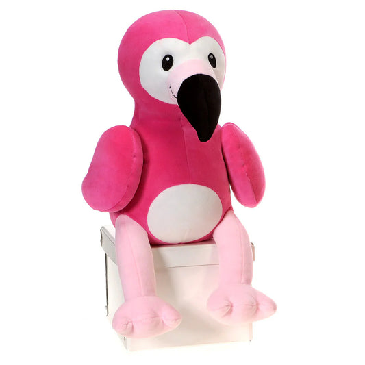 12-Inch Huggy Huggables Flamingo - Soft Sitting Plush Toy