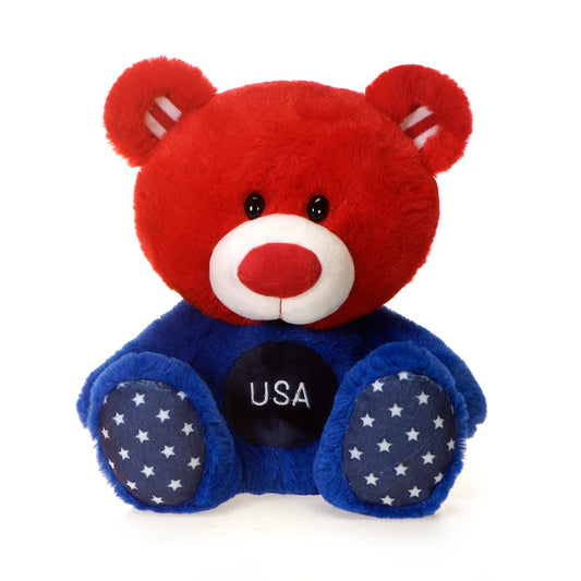 “Fiesta’s Signature 9.5 Inch U.S.A. Bear Plush – Patriotic Teddy Toy”