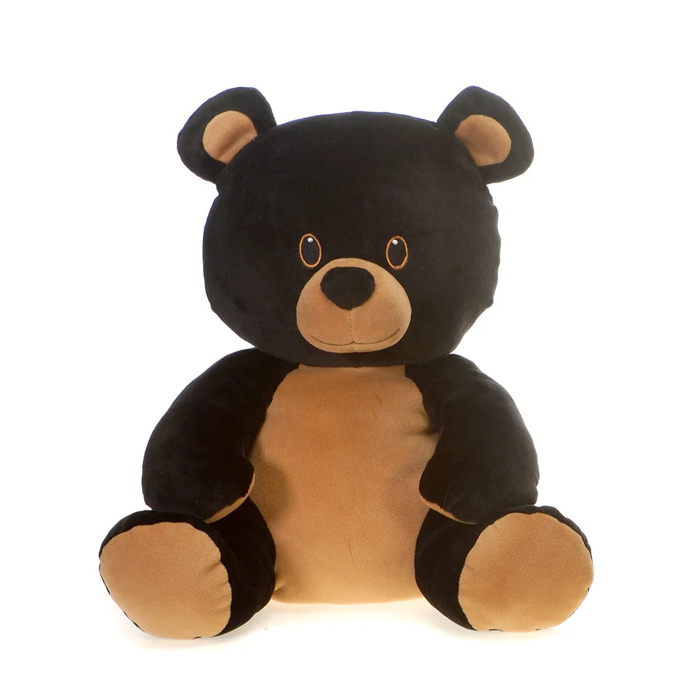 12-Inch Huggy Huggables Black Bear - Soft Cuddly Plush Toy