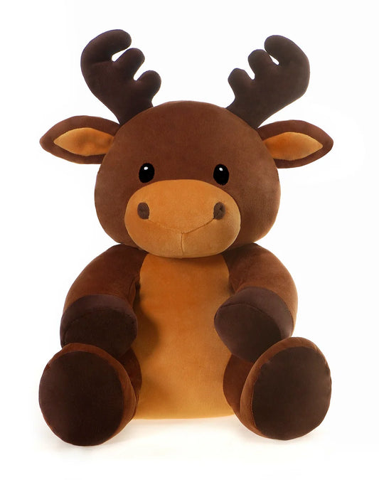 12-Inch Huggy Huggables Moose - Soft Cuddly Plush Toy