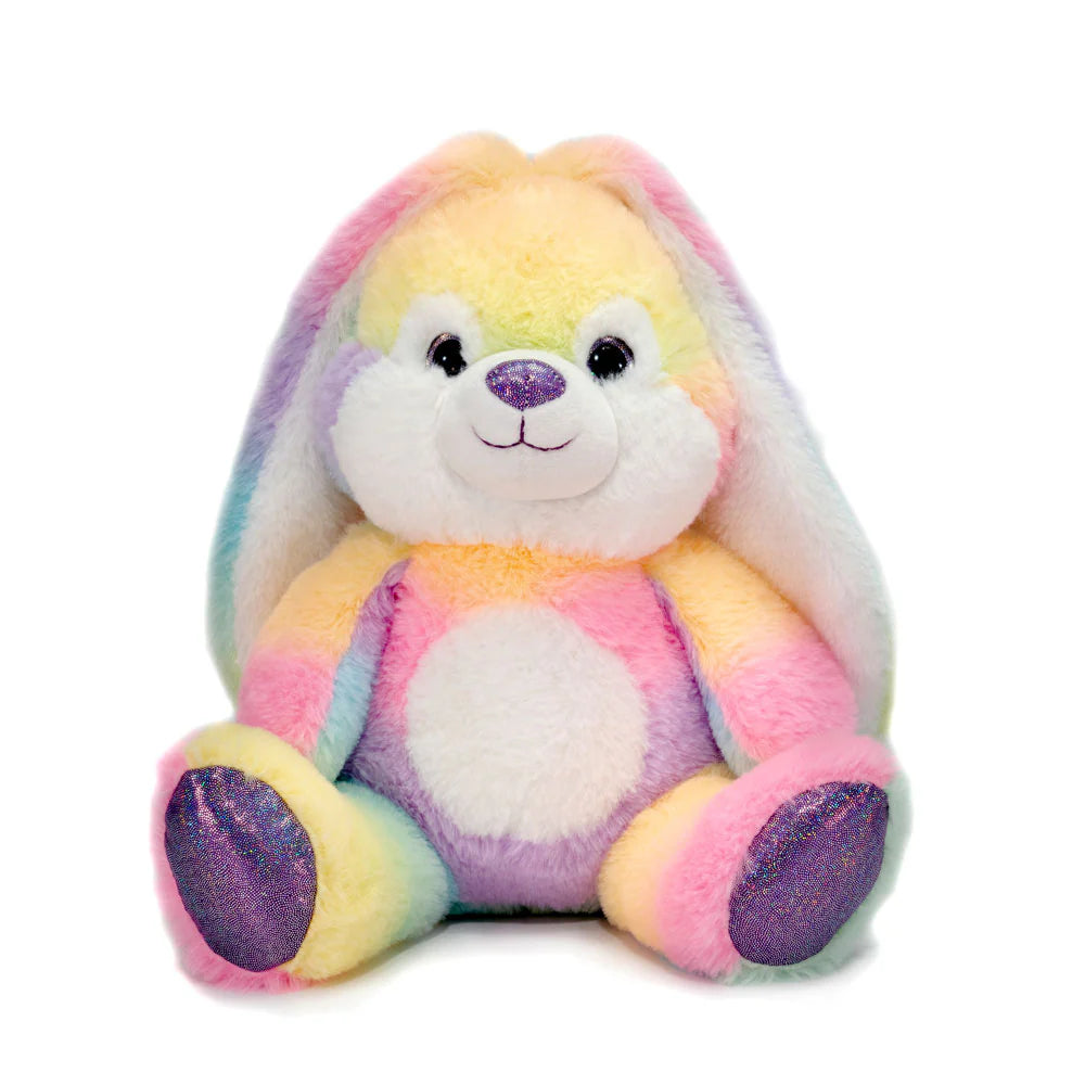 Adorable 10.5-Inch Rainbow Sherbet Bunny Plush for Children