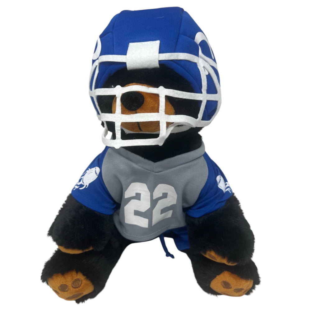 16-inch plush toy dressed in a football jersey and pants