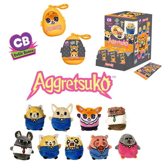 Aggretsuko Cutie Beans - 3-Inch Plush Toy - 9 Assorted Characters