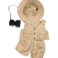 Brown Bear 8 Inch Plush Toy with Safari Explorer Outfit