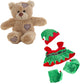 Brown Bear 8 Inch Plush with Girl Elf, Boots & Hat