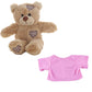 Brown Bear Plush 8 Inch with Pink T-Shirt 16 Inch