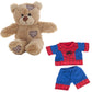 Brown Bear Plush 8 Inch with Spiderbear PJs 16 Inch