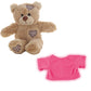 Brown Bear Plush 8 Inch in Bright Pink T-Shirt 16 Inch Outfit