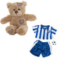 Brown Bear Plush 8 Inch with All-Stars Soccer Uniform & Ball 8 Inch