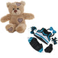 Brown Patches Bear 8 Inch with Teal & Black Cheerleader Uniform