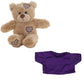Brown Patches Bear 8 Inch with Purple T-Shirt – Plush Toy Outfit