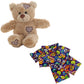 Brown Patches Bear 8 Inch with Purple Super Hero Pajamas – Plush Outfit