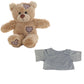 Brown Patches Bear 8 Inch with Grey T-Shirt – Plush Toy Outfit