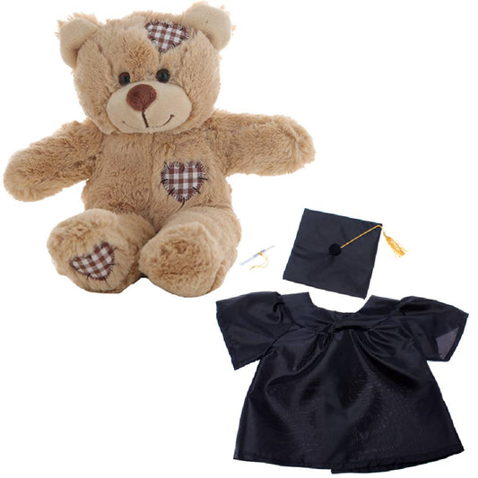 Brown Patches Bear 8 Inch Plush with Graduation Gown Outfit