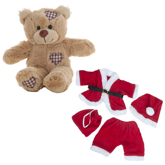 Brown Bear 8 Inch in Santa Claus Outfit with Hat & Boots