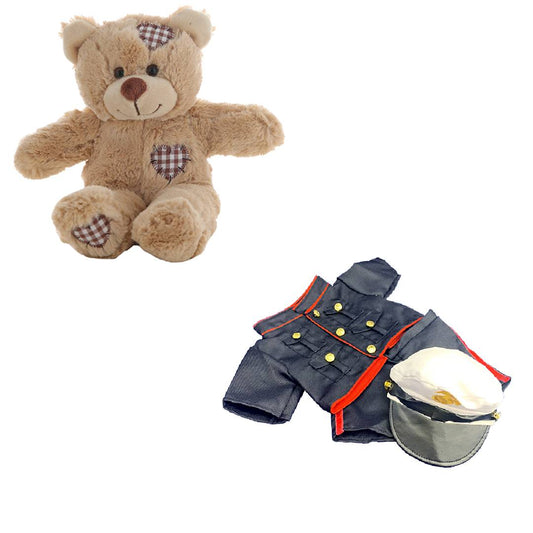 8 Inch Brown Bear Plush with Marines Outfit – 16 Inch Size