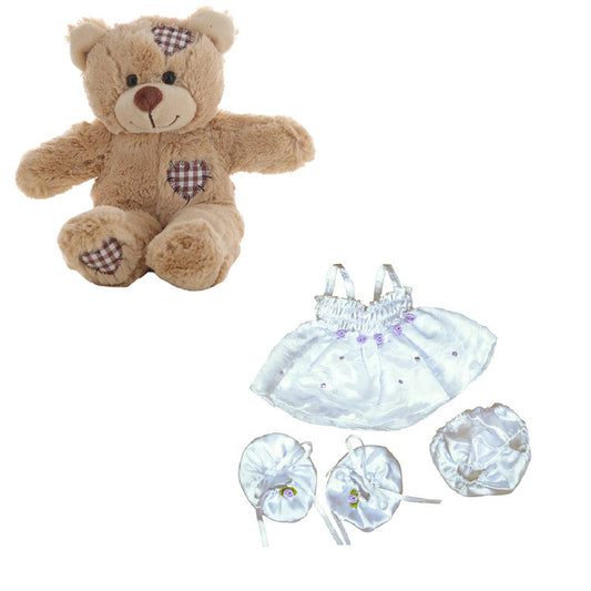 8 Inch Brown Bear Plush with Ballerina Outfit & Ballet Shoes – 16 Inch