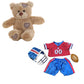 8 Inch Brown Bear Plush with All-Stars Football Uniform – 16 Inch